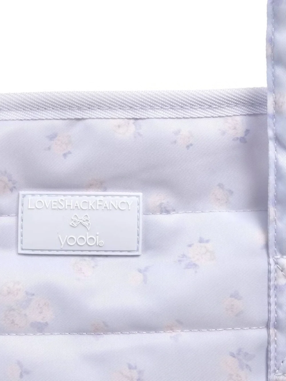 LoveShackFancy x Target - Yoobi Everblooming Rosettes Ditsy Tote Breezy Blue